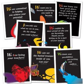 set of 8 we believe in you posters