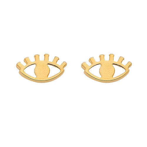 These 14-Karat Gold All Eyes On You Stud Earrings Are the Perfect Inspirational Gift