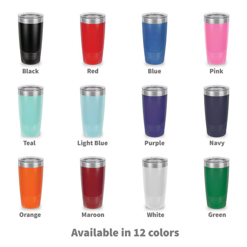 multiple colors of stainless steel tumblers