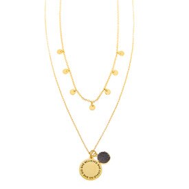 This 14-Karat Gold Necklace Features The Inspirational Laser Engraved Message “She Believed She Could So She Did”