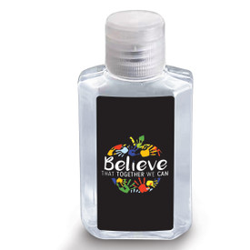 2 oz. Antibacterial Hand Sanitizer Gel Featuring “Believe That Together We Can” Message
