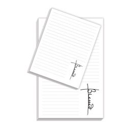 Large and Small Inspirational Quote Notepads with 75 Sheets Features The Message “Blessed”