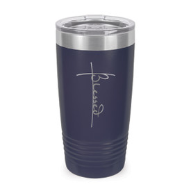 This Stainless Steel 20 oz. Tumbler, Laser Engraved “Blessed” Design Will Inspire & Motivate You All Day
