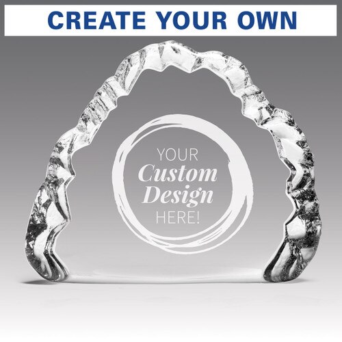 crystal clear iceberg with custom design