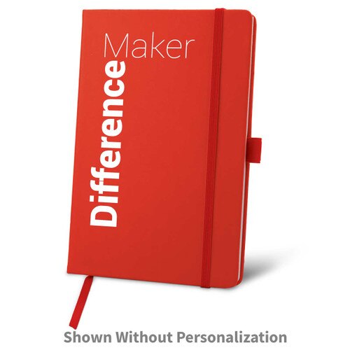 red journal with difference maker message