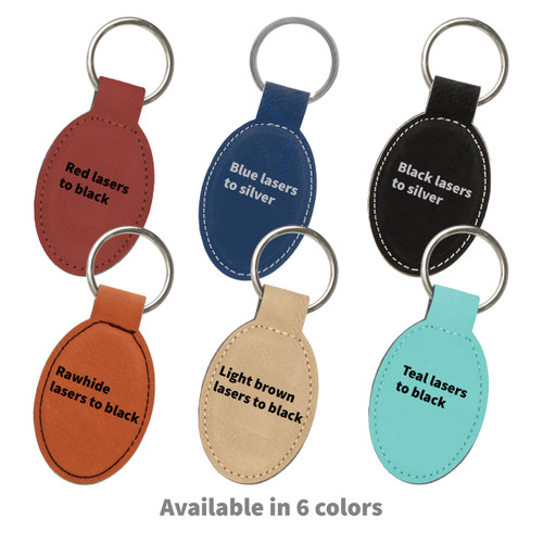 multiple colors of oval keychains