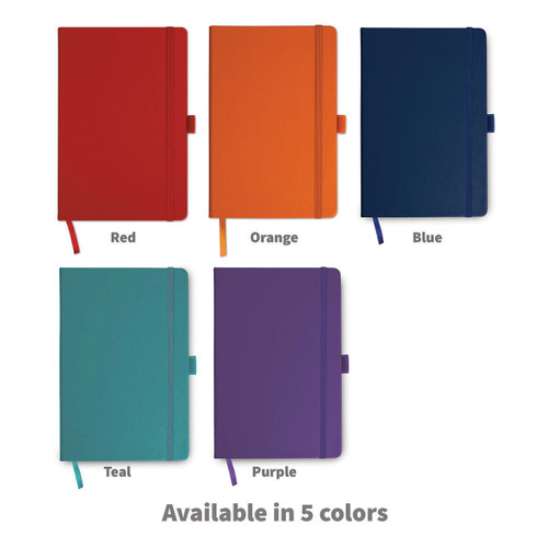 multiple colors of hardbound journals