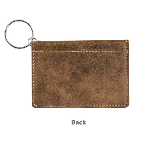 rustic leather id card holder