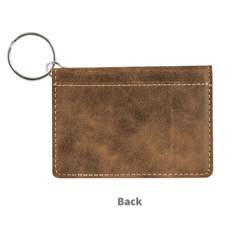 rustic leather id card holder