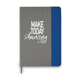 This Heather Gray Hardbound Journal With A Color Block Accent Features The Inspirational Message “Make Today Amazing”