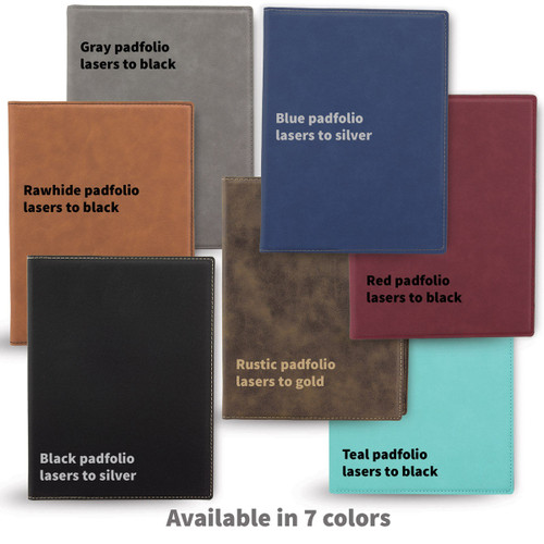 multiple colors of leather padfolios