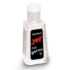 1 oz. Antibacterial Hand Sanitizer Gel Featuring “Spread Joy Not Germs” Message