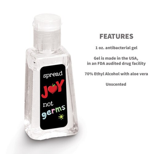 Spread Joy Not Germs Hand Sanitizer with with product features