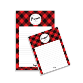 Large and Small Personalized Notepads Features The Inspirational Message “Strive For Progress Not Perfection”