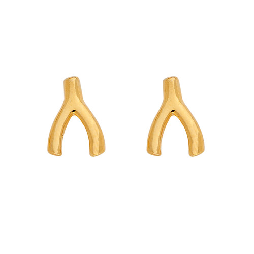 These 14-Karat Gold Wishbone Stud Earrings Are the Perfect Inspirational Gift