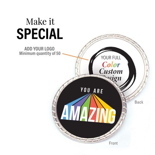 you are amazing kudo coin with add you logo